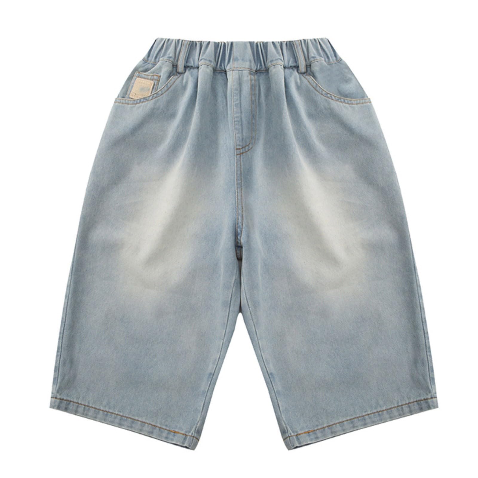 Generico Jeans Ragazzo 13 Anni-Pantaloncini Misti per Ragazzi con Elastico in Vita per L'Estate, Pantaloncini in Denim Casual Larghi per Bambini dai 5 ai 14 Anni, Leggeri e Resistenti, da Indossare