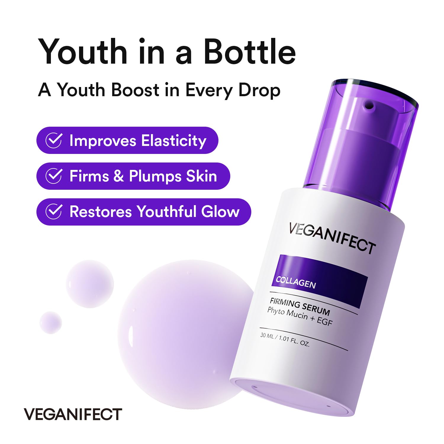 VEGANIFECT NMN Collagen Firming Serum with Phyto Mucin & Peptides