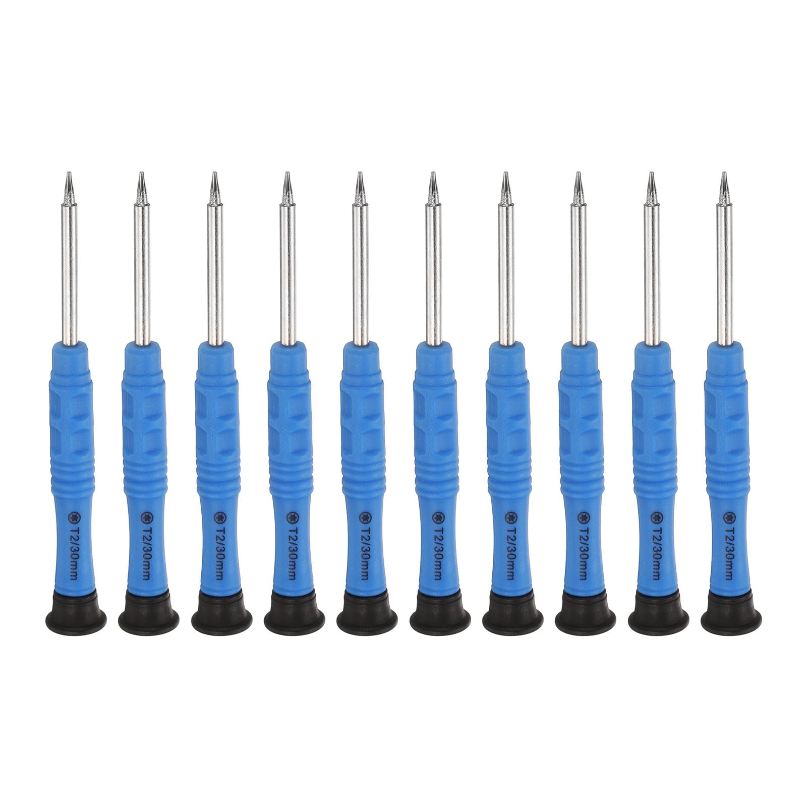 HARFINGTON 10pcs T2 Torx Mini Screwdriver 3mm Torx Head 87mm Length for Small Appliances Repairs, Blue