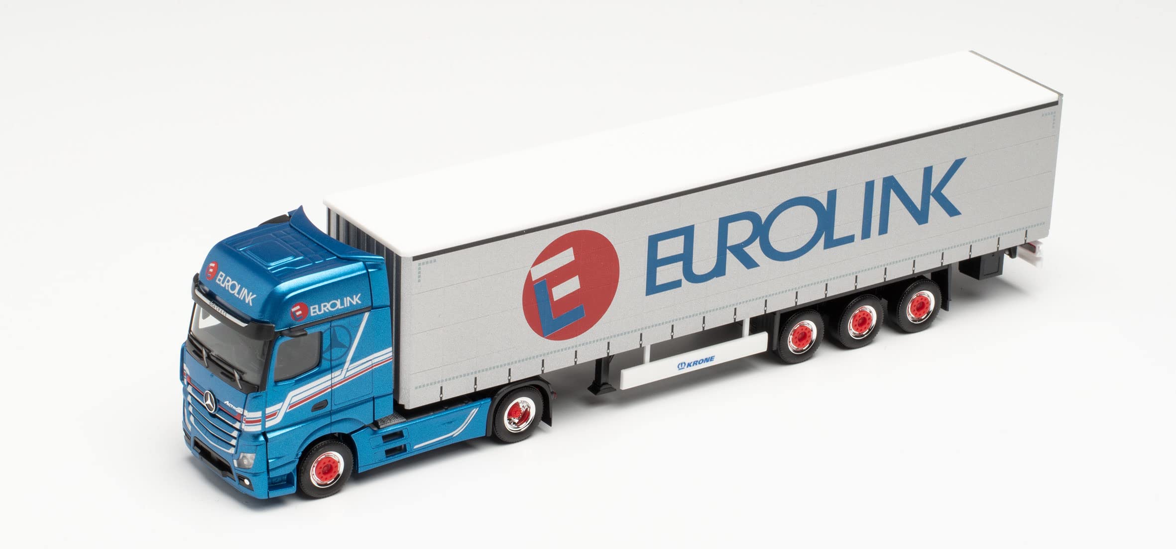 herpa 314855 Mercedes-Benz Actros Gigaspace`18 Curtain Tarpaulin Saddle Pull Model Car Miniature Models Small Model Collector's Item - Image 3