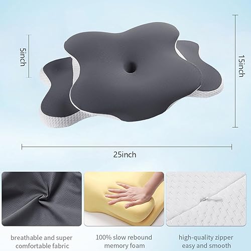 Miniatura 8 de Almohada Ergo para la apnea del sueño, dolor de cuello y alivio de ronquidos, almohada contorneada cervical para dormir de lado, espuma