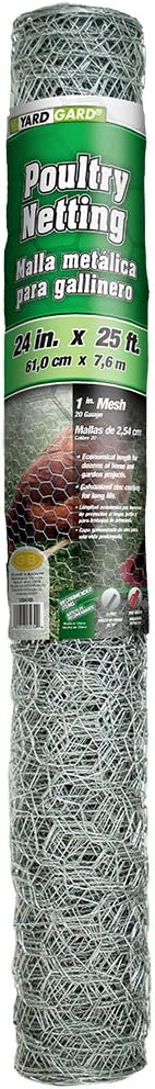 Midwest Air 308404B 24 In. X 25 Ft. Galvanized Poultry Net& 1 In. Mesh