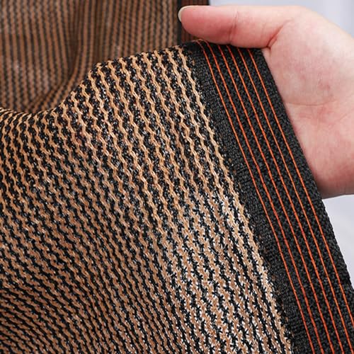 Brown Shade Cloth Cover 95% Shading Mesh Tarp Privacy Sun Shade Net for Plant Covers, Swimming Pools, Patios, and Yards 3.3X13FT 9.9X26FT 19.7X19.7FT 26X39.4FT (Color : Brown, Size : 2x2m/6.6x6.6ft