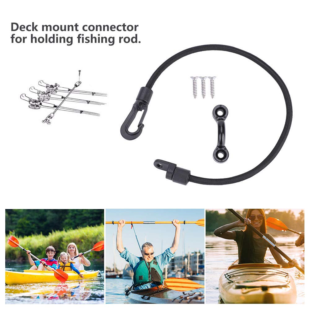equlup Fishing Rod Straps, Surfing Rod Strap Belt Holder Deck Mount Connector Deck Mount Connector Line Rod Hold Down Strap for Surfboard Kayak Boating