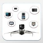 Action Camera Mount Holder, Drone Gimbal Extension Mount Bracket With 1/4" Screw Adapter for DJI Mini 4 Pro/3/3 Pro