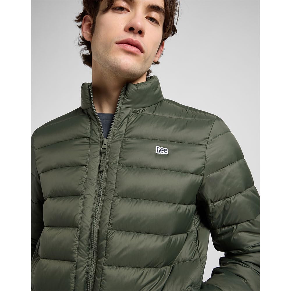 Lee - Chaqueta Hombre - Corte Regular - Stand Collar Puffer - Negro