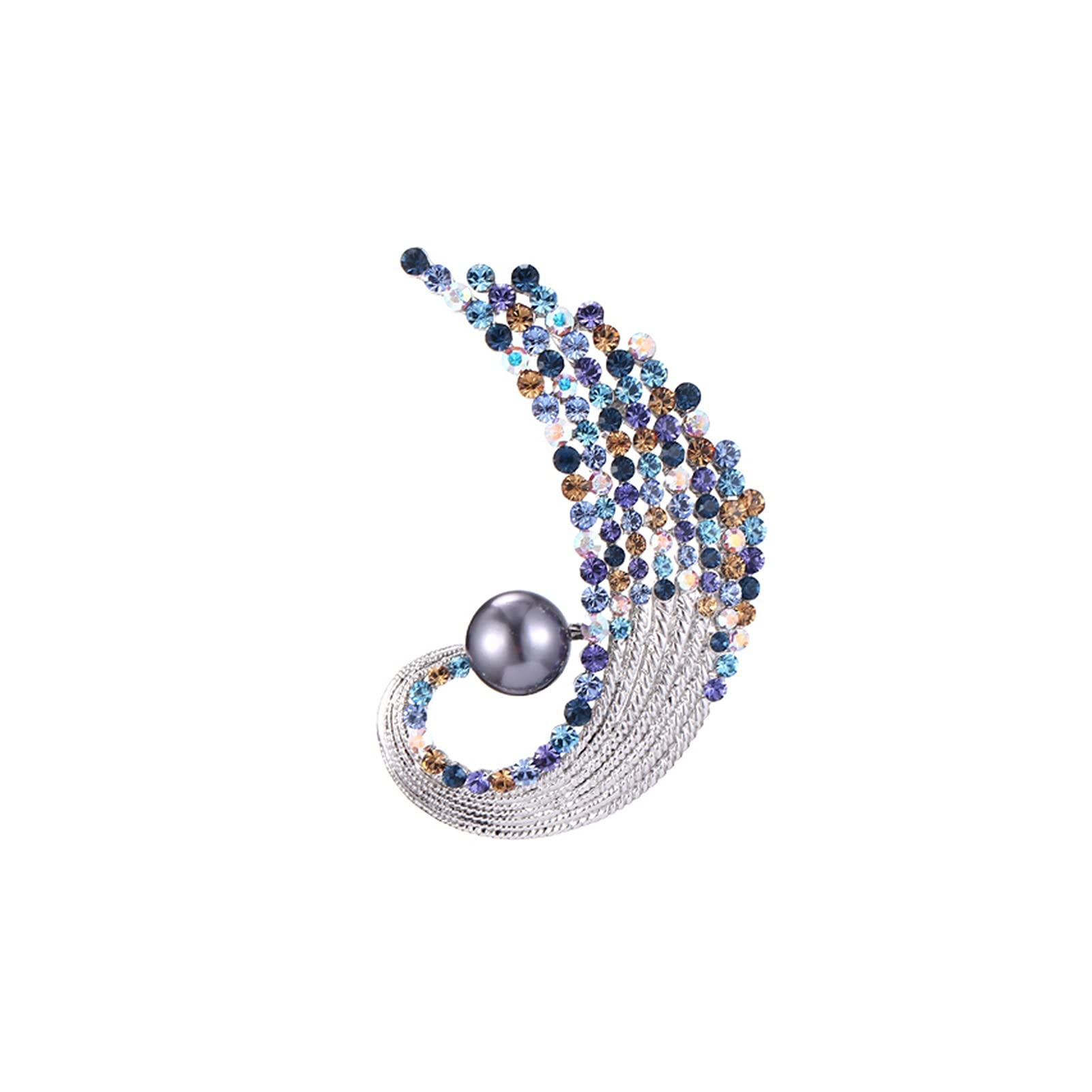 Broche para Mujeres Hombres Delicadas broches de Perlas Cristal Broche de Solapa para Chaqueta Vestido de Bufanda o chales Novia Accesorios de Fiesta de Cum