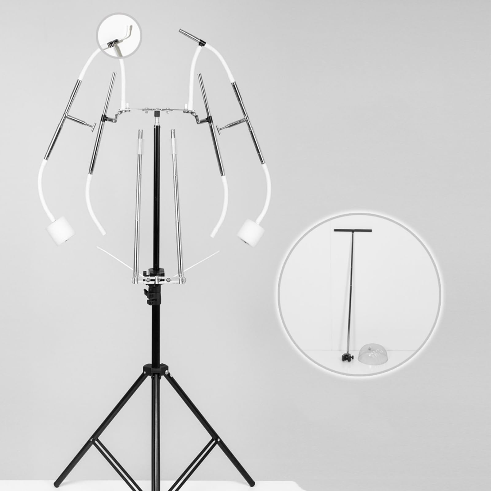 YNBSHGAA Adjustable Dress Form for Display, Photography Mannequin with Steady Stand for Pants and Clothing Rack,E