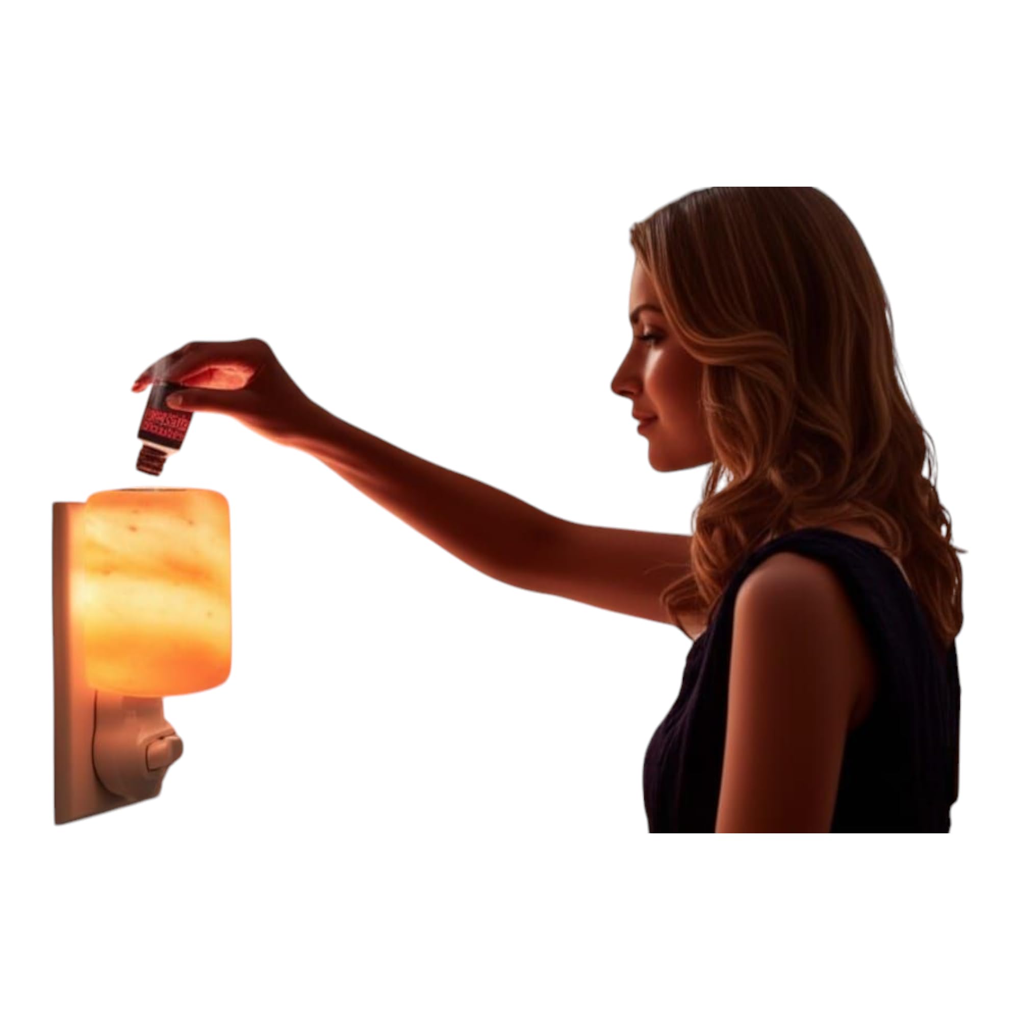 Himalayan Natural Salt Night Lamp with Aromatherapy Lid – Classic Cylinder Shape, Boxed for Gifting