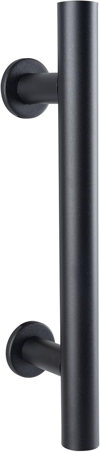 Wright Products Barn Door Pull and Flush Mounted Handle Set - Matte Black Interior Door Handle Set for Interior Barn Doors - Includes Hardware, 1 Pack