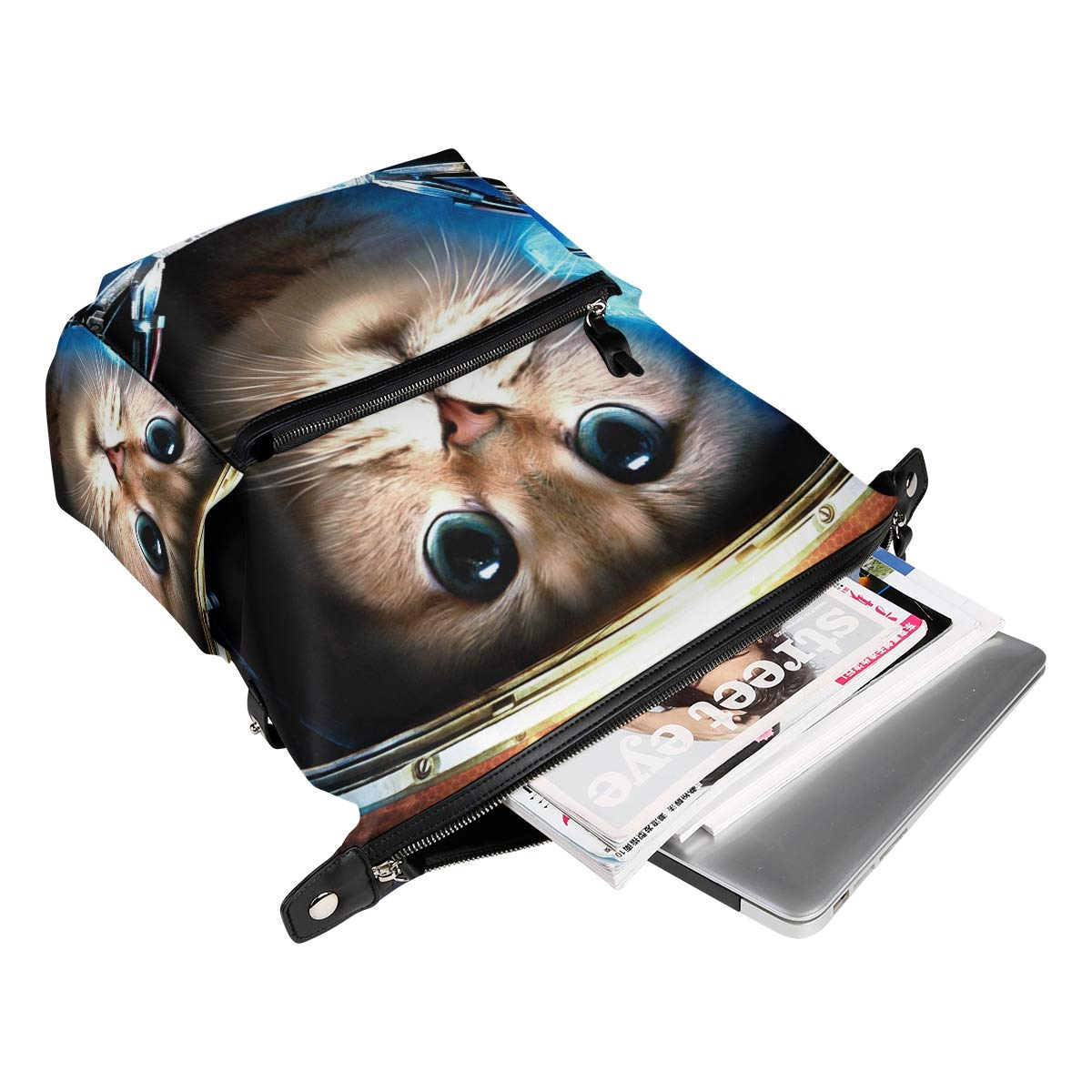 MONTOJ Space Cat Mochila de viaje Campus Mochila