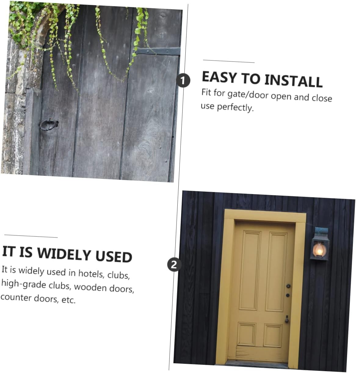 3pcs Heavy Duty Black Paint Hinges for Doors Garage Gates t Strap Hinges