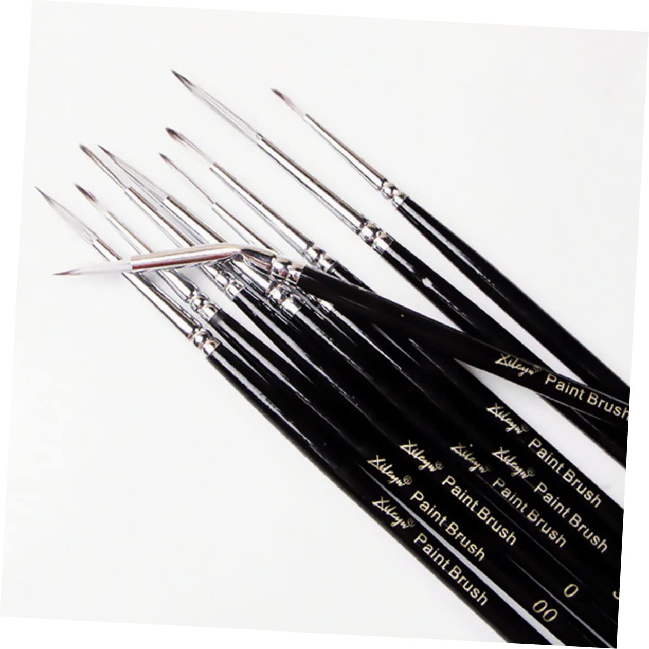 ARTIBETTER 3 Series Pluma De Gancho Arte Pinceles Pluma De Acuarela De Dibujo Bolígrafo Pincel De Pintura En Miniatura Pincel De Pintura De Detalle Lana De Nailon Black 9 Piezas*3