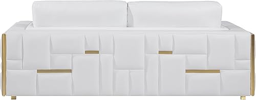 Miniatura 34 de Blackjack Furniture Catania - Moderno juego de sofá de cuero italiano de grano superior para sala de estar con marco de madera dura seca al horno y