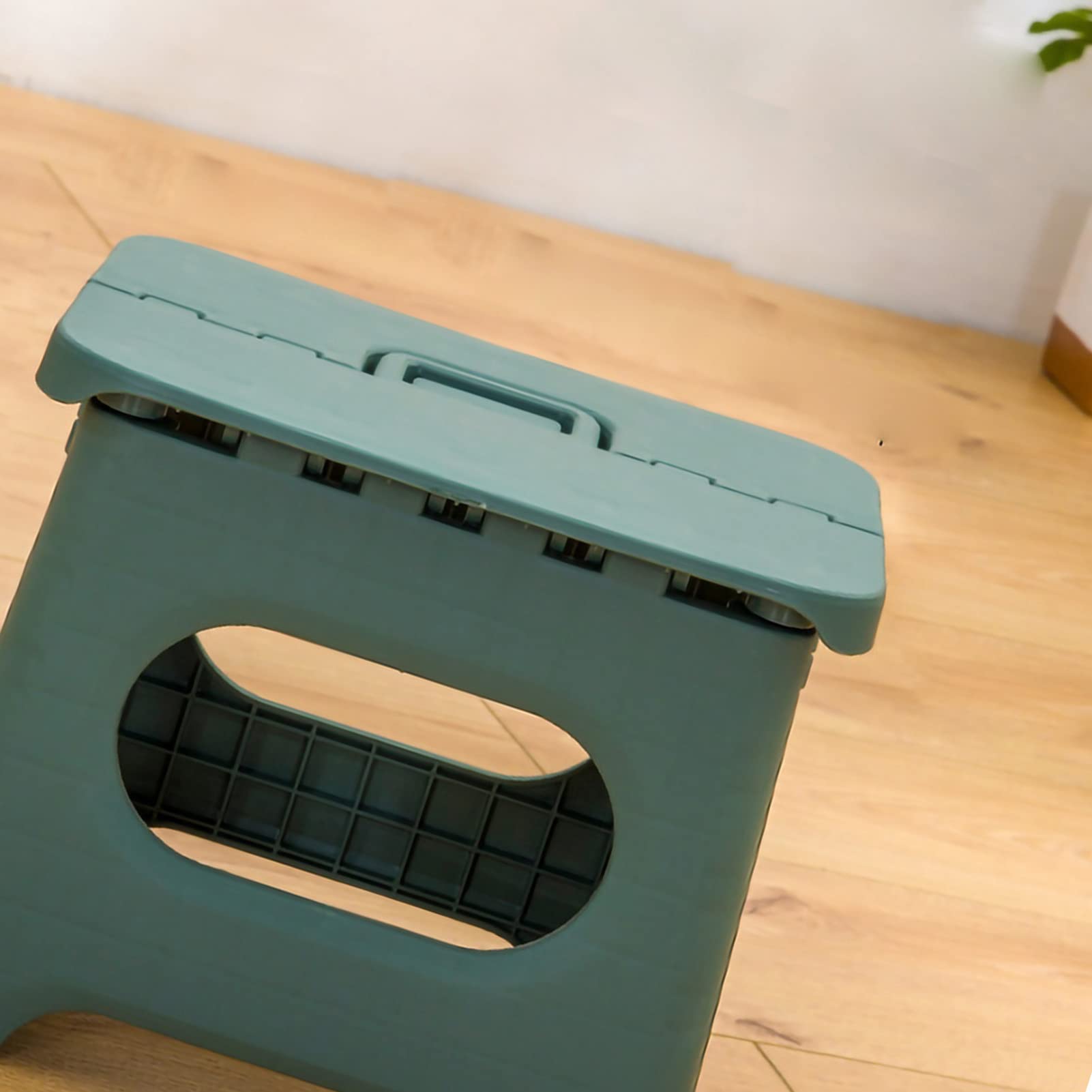 Marchepied Pliant, Repose-Pieds Ottoman, Repose-Pieds d'extérieur, Repose-Pieds en Plastique Portable Fort et Peu encombrant pour Adultes et Enfants Cuisine Salle de Bain (Vert Clair)