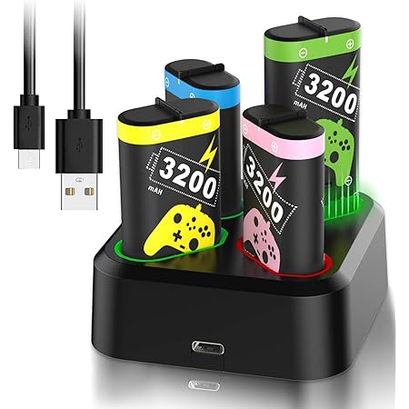 Amazon.com: 2 Pack Rechargeable Battery Pack for Xbox S/X/One/Elite ...