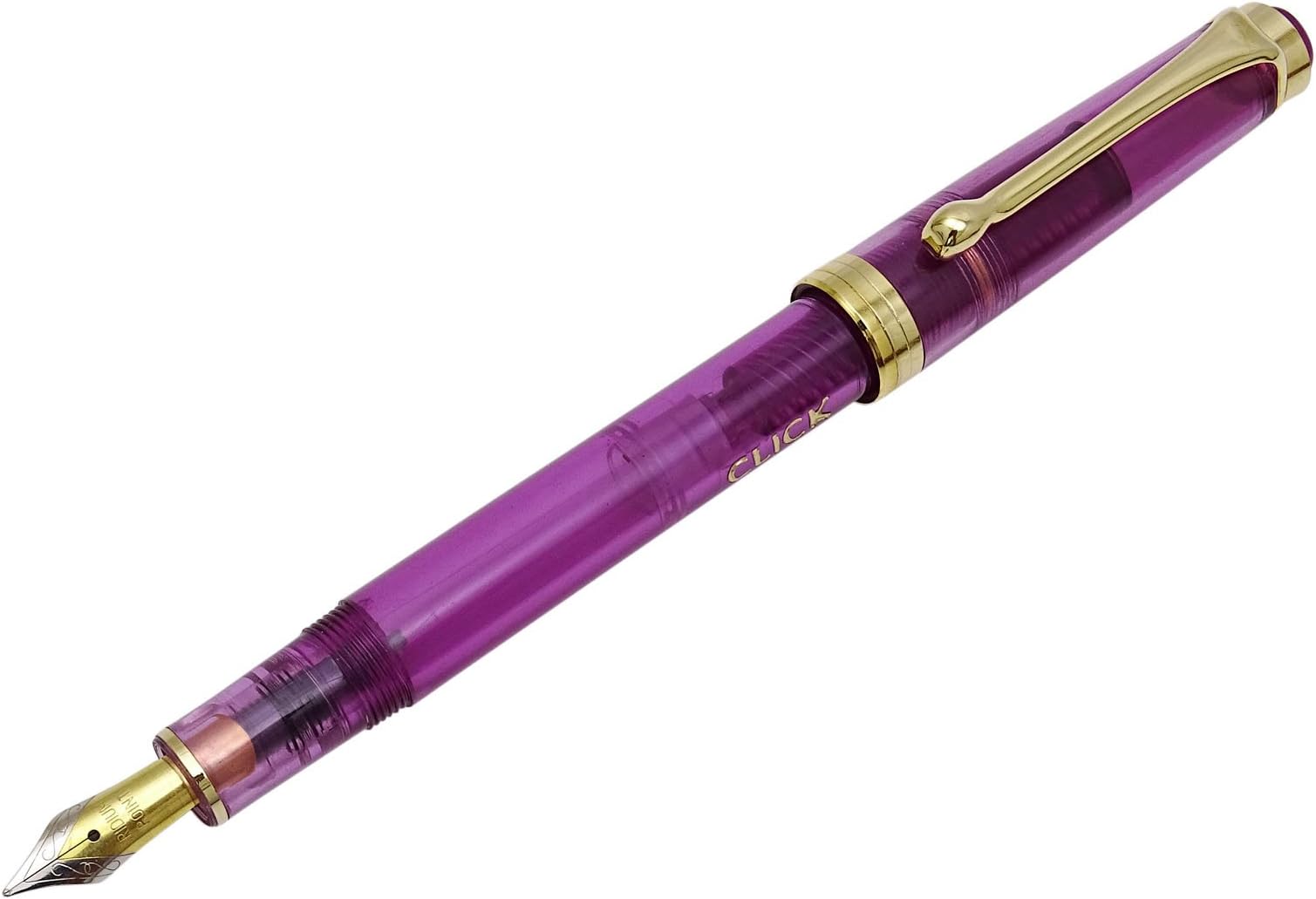 CLICK Tulip Piston Filling Mechanism Iridium Nib Fountain Pen -Pink