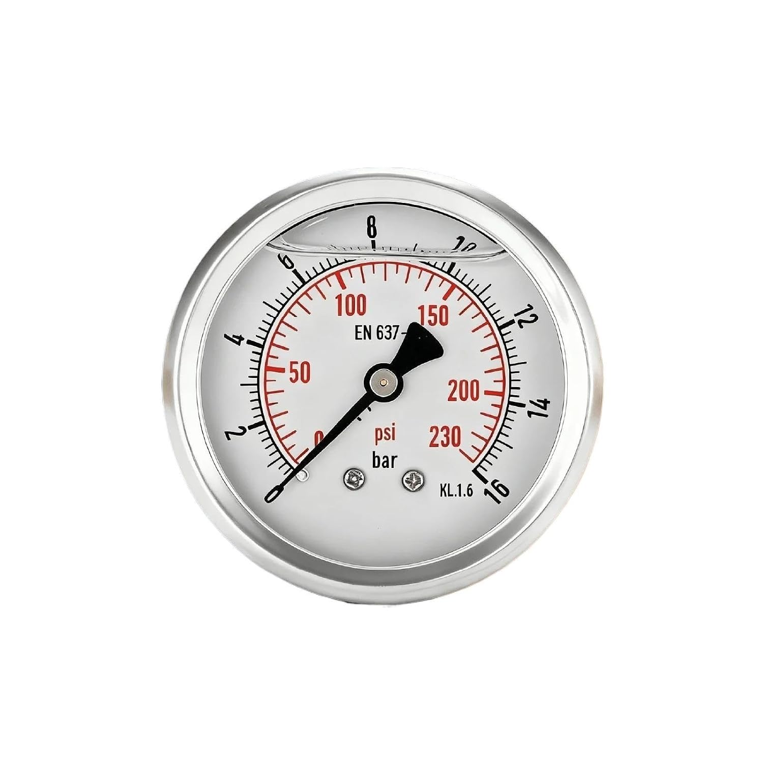 Mechanical Hydraulic Gauge Stainless Steel Pressure Gauge 0‑1000 Bar(0-160bar-psi)