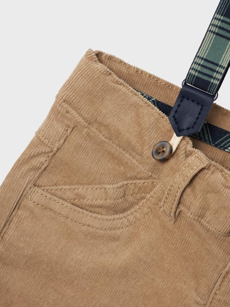 NAME IT Nmmryan Slim Cord Pant W Bra 9666-yy R - spodnie materiałowe Chłopcy