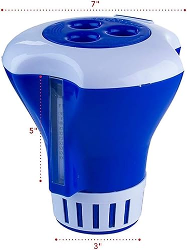 Miniatura 6 de PoolSupplyTown. Despachador de cloro flotante para alberca de 3 pulgadas, con termómetro.