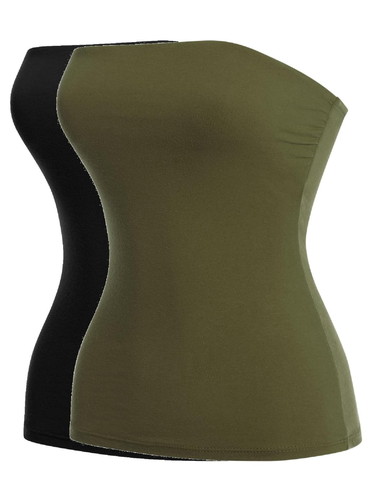 MixMatchy Women's Dual Striped Seamless Tube Top