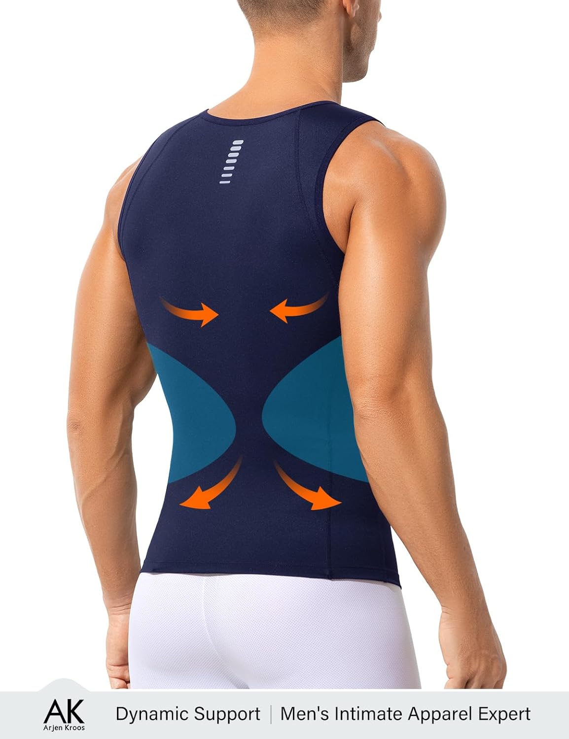 Arjen Kroos Men's Compression Shirts Tank Tops Pack, Mens Shapewear Muscle Workout Undershirts for Gym Sports Daily Wear