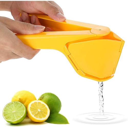 Lusofie Manual Hand Citrus Lemon Squeezer Seed Free Juice Squeezer Handheld | hand juicer squeezer for Lemons Limes Oranges