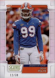 2019 Score 30th Anniversary #372 Jachai Polite RC Rookie /30 Florida Gators NFL Football Trading Card
