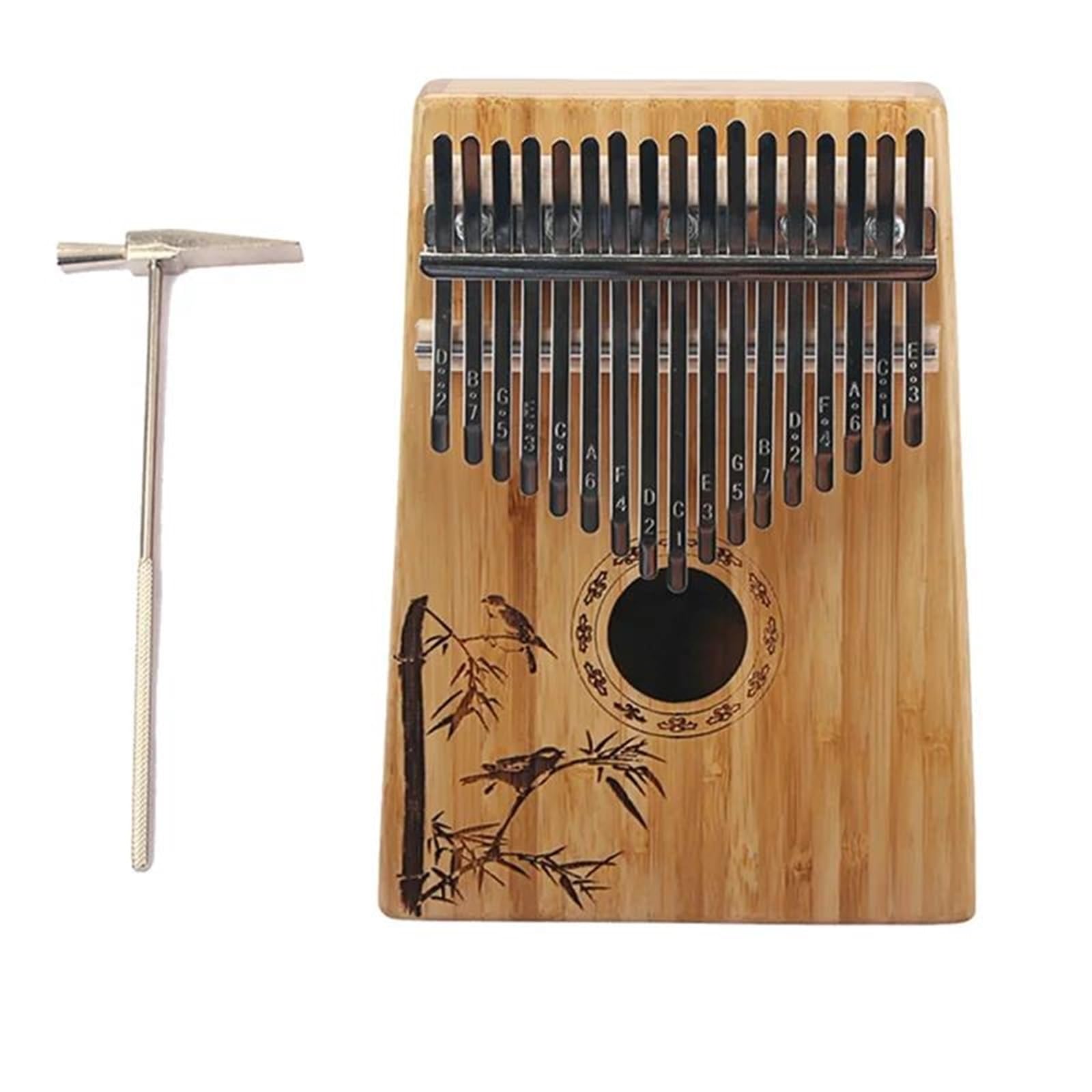 Principiantes Kalimba Kalimba De 17 Teclas Con Diseño Sereno Profesional Para Piano Fingerstyle Martillo Afinación