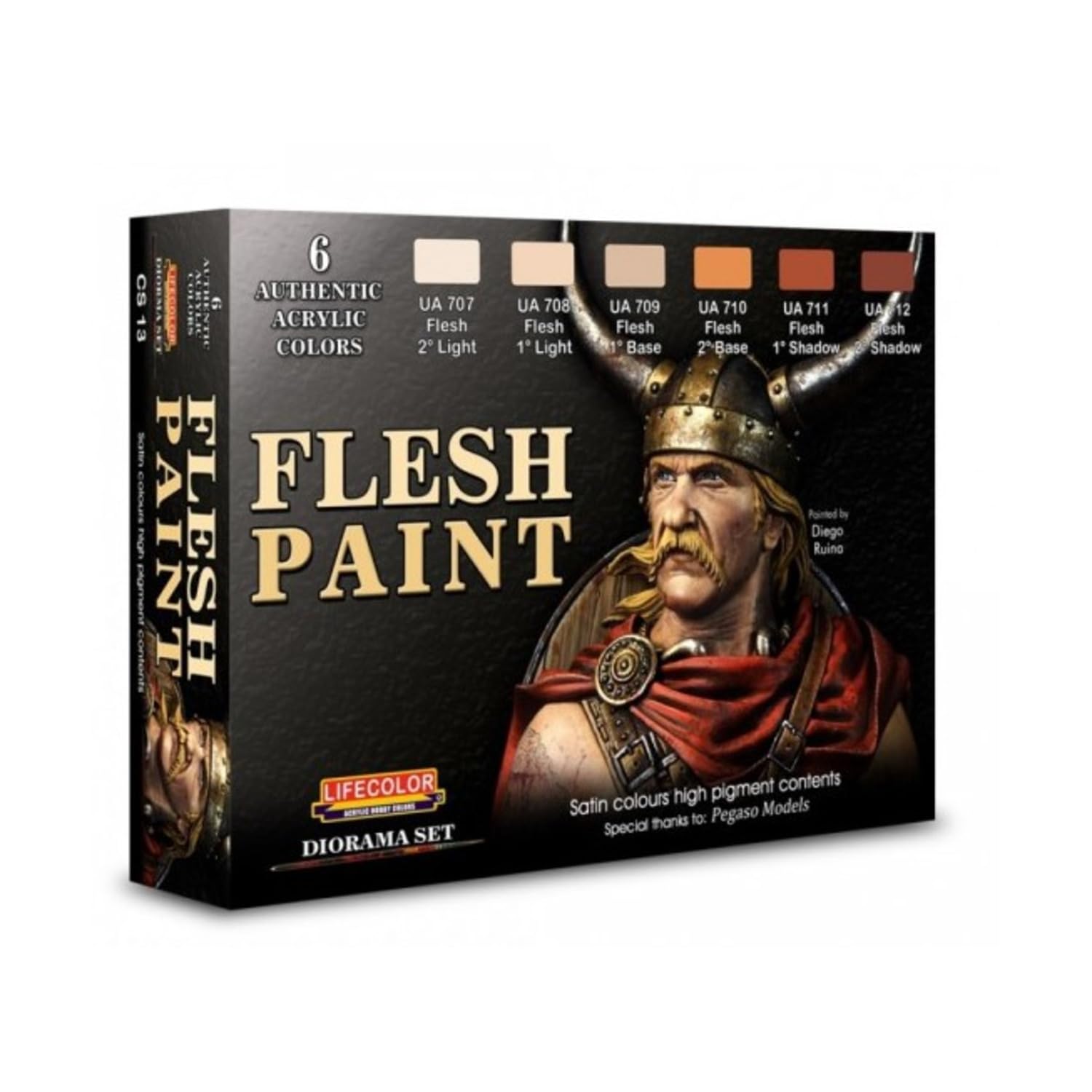 LifeColor Flesh Paint Acrylic Paint Set (6x22ml) CS13