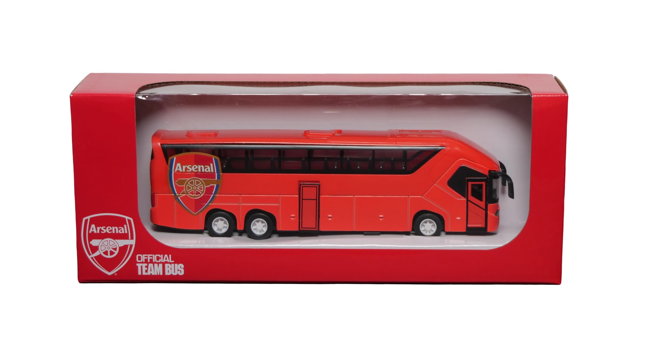 BanboToys Official Licensed Collectible Miniature Team Bus, Red