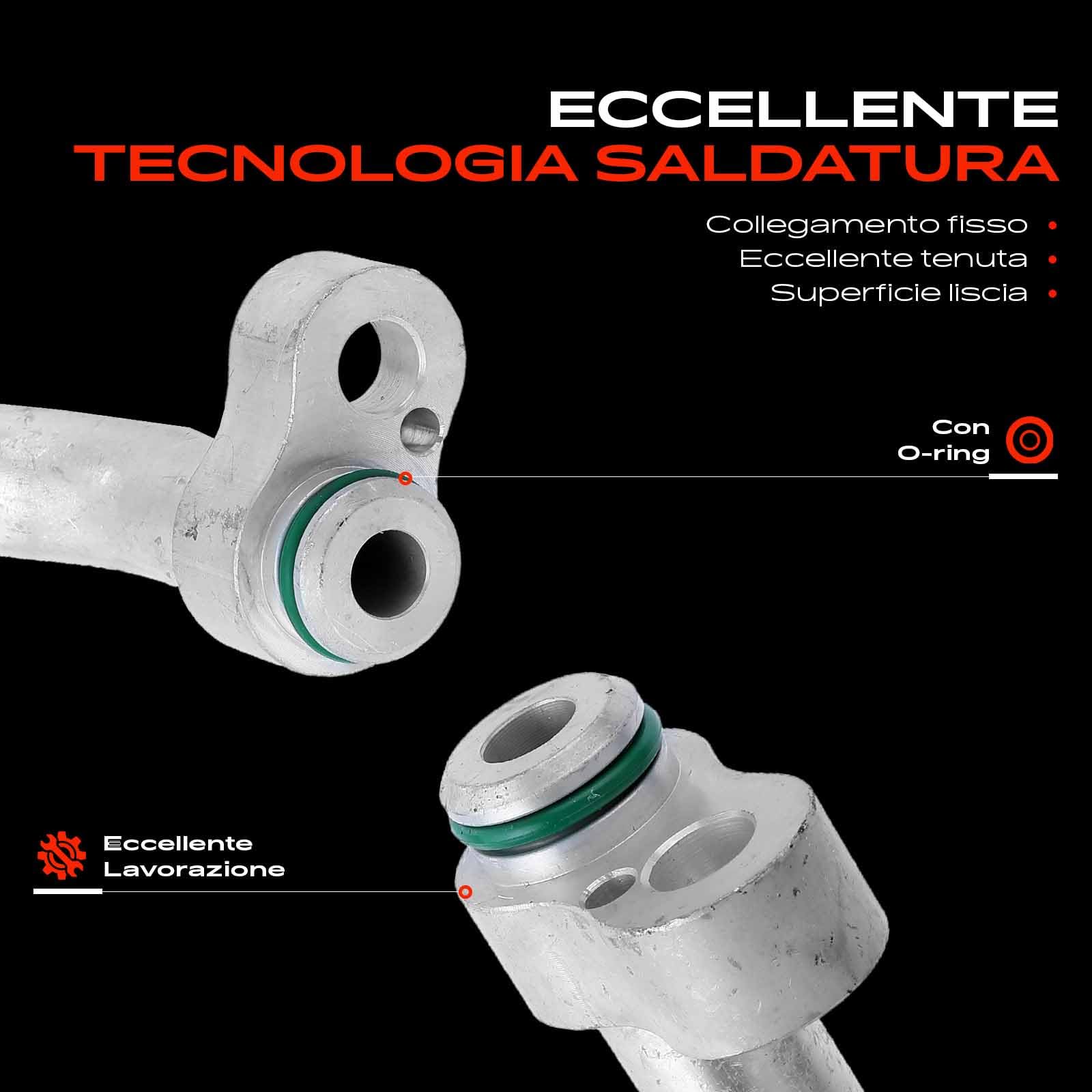 Frankberg Tubo di Carica Refrigerante Compatibile con Fiesta V JD JH 1.4 TDCi Fusion JU 1.4 TDCi Replace# 1315746,1477376