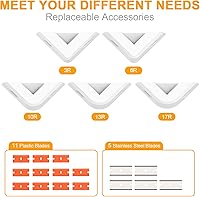 Vista 5 de Kit de herramientas de calafateo de silicona 3 en 1: removedor de sellador de lechada Herramientas de raspador de acabado - Fácil eliminación