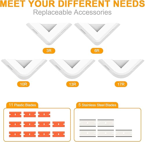Miniatura 5 de Kit de herramientas de calafateo de silicona 3 en 1 removedor de sellador de lechada Herramientas de raspador de acabado - Fácil eliminación de