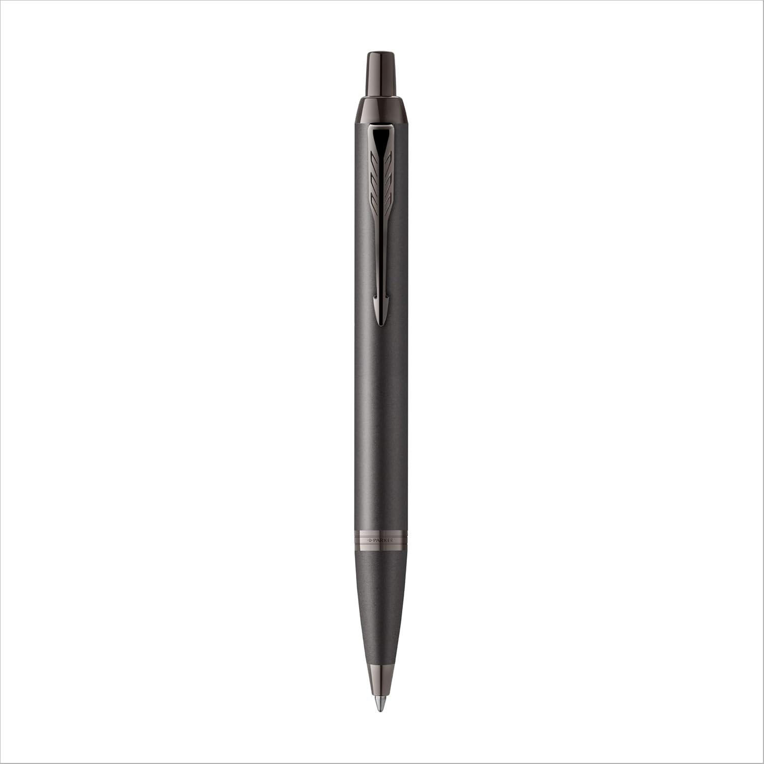Parker IM Monochrome Ballpoint Pen | Gun Metal Finish and Trims | Medium Point with Blue Ink | Gift Box