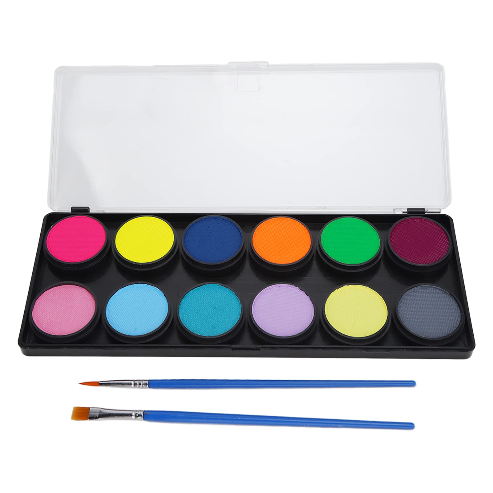 Juego de pintura facial de 12 colores, kits de paleta de pintura facial y corporal para todo tipo de piel, fiesta de disfraces de Halloween