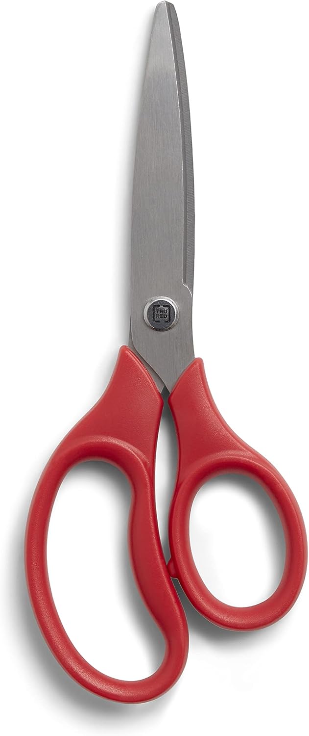 Staples 7‑Inch Stainless Steel Scissors, Straight Handle, Right & Left Handed – Office & Craft Scissors