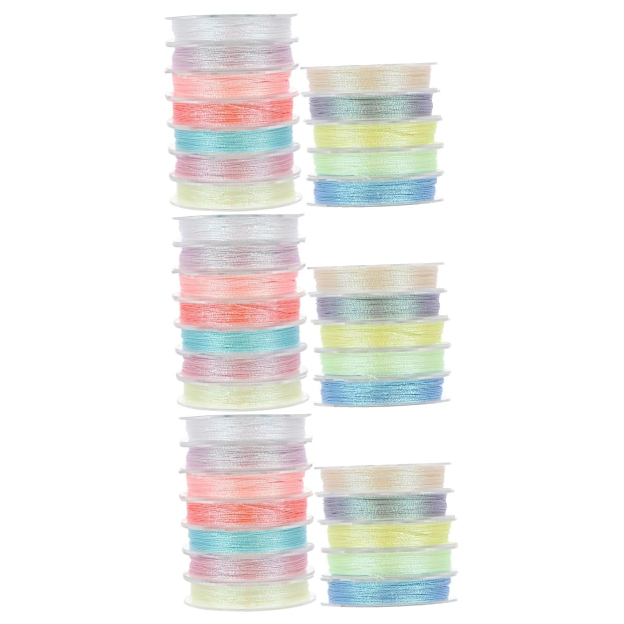 DIYEAH 36 luce notturna filo portafoto embroidery thread strumenti per fili da ricamo fili metallici colorati filo per cucire fili per cucire filo da ricamo multifunzione PET