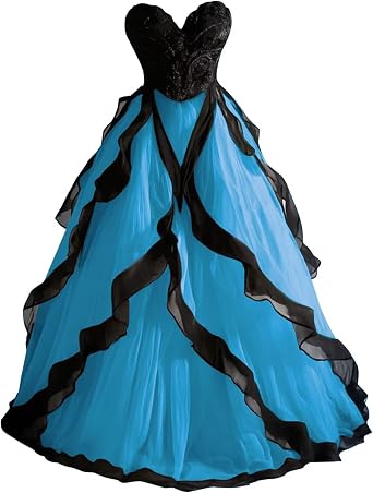TRHTX Ruffle Tulle Wedding Dress for Bride Layered Bridal Gown