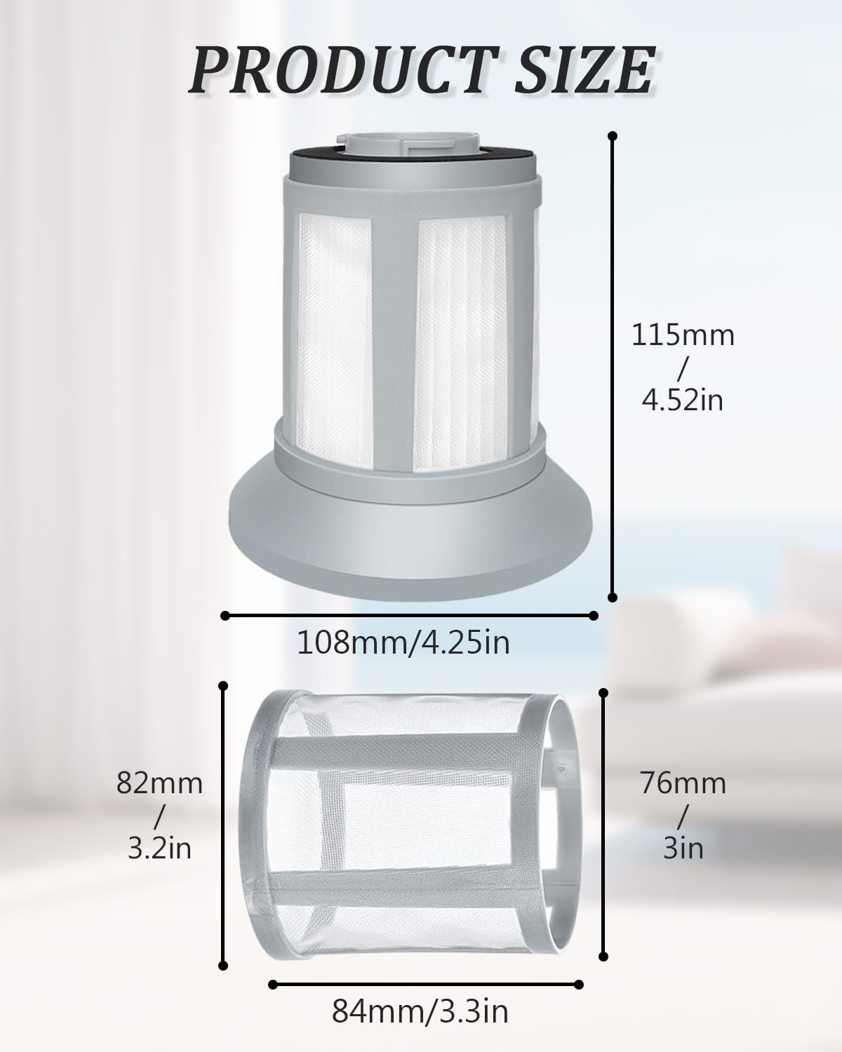 2156 Vacuum Filter Accessory Replacement Compatible with Bissell 2156, 2156A, 1665, 16652, 1665W Zing Canister Vacuum Cleaner?Compate to Part # 1613056, 2PCs 2156A Filter + 4 Post Motor Filter