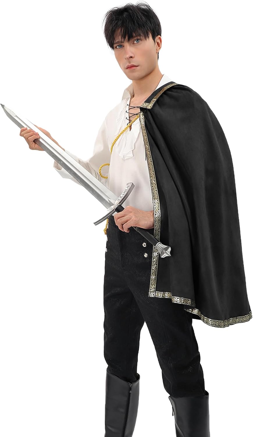 Renaissance Tudor Half Shoulder Cape Medieval Cloak Shawl LARP Ren Faire Costume - Image 4
