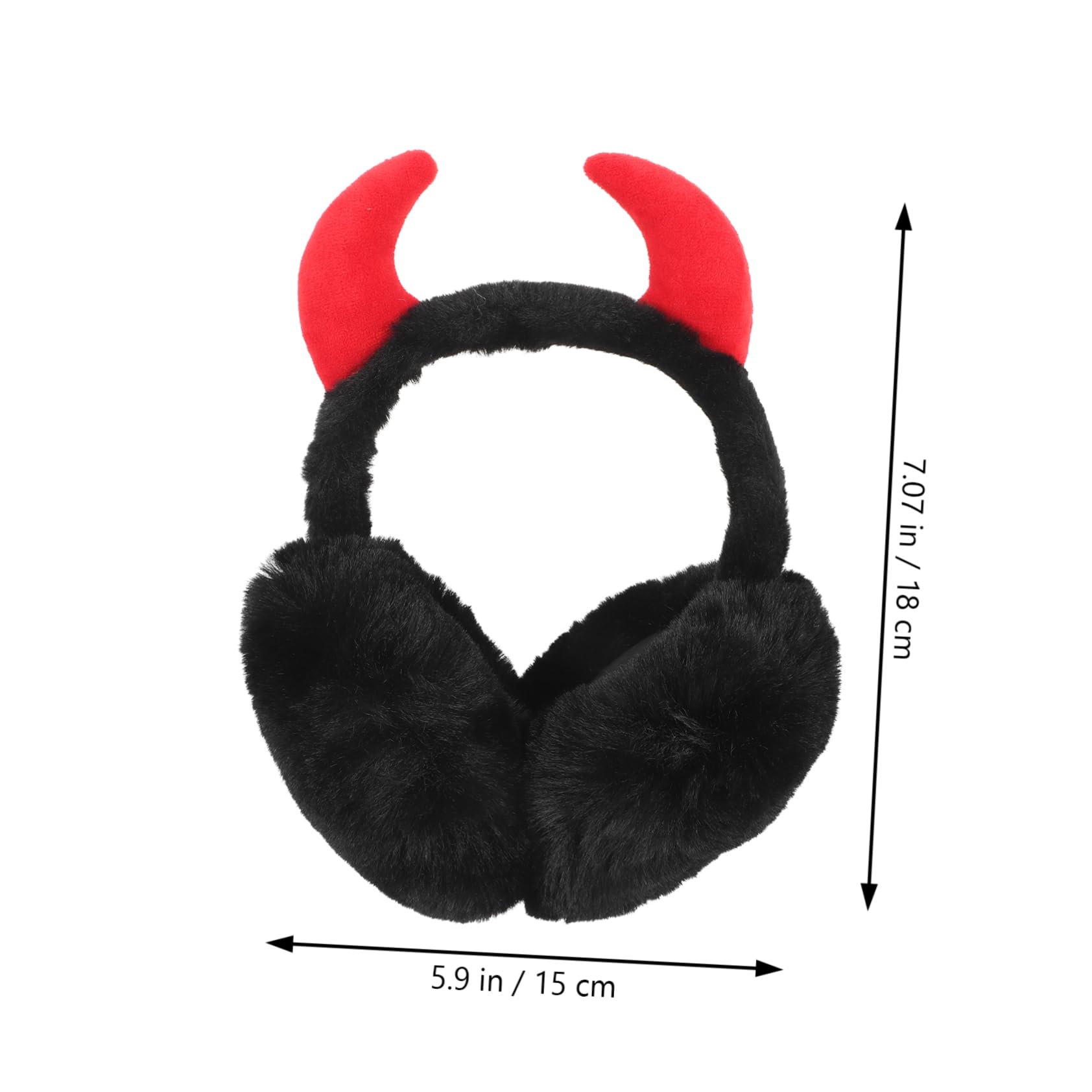 Homoyoyo Earmuffs Winter Soft Warm Adult Fur Ear Muffs Horn Shape Perfect for Cold Weather