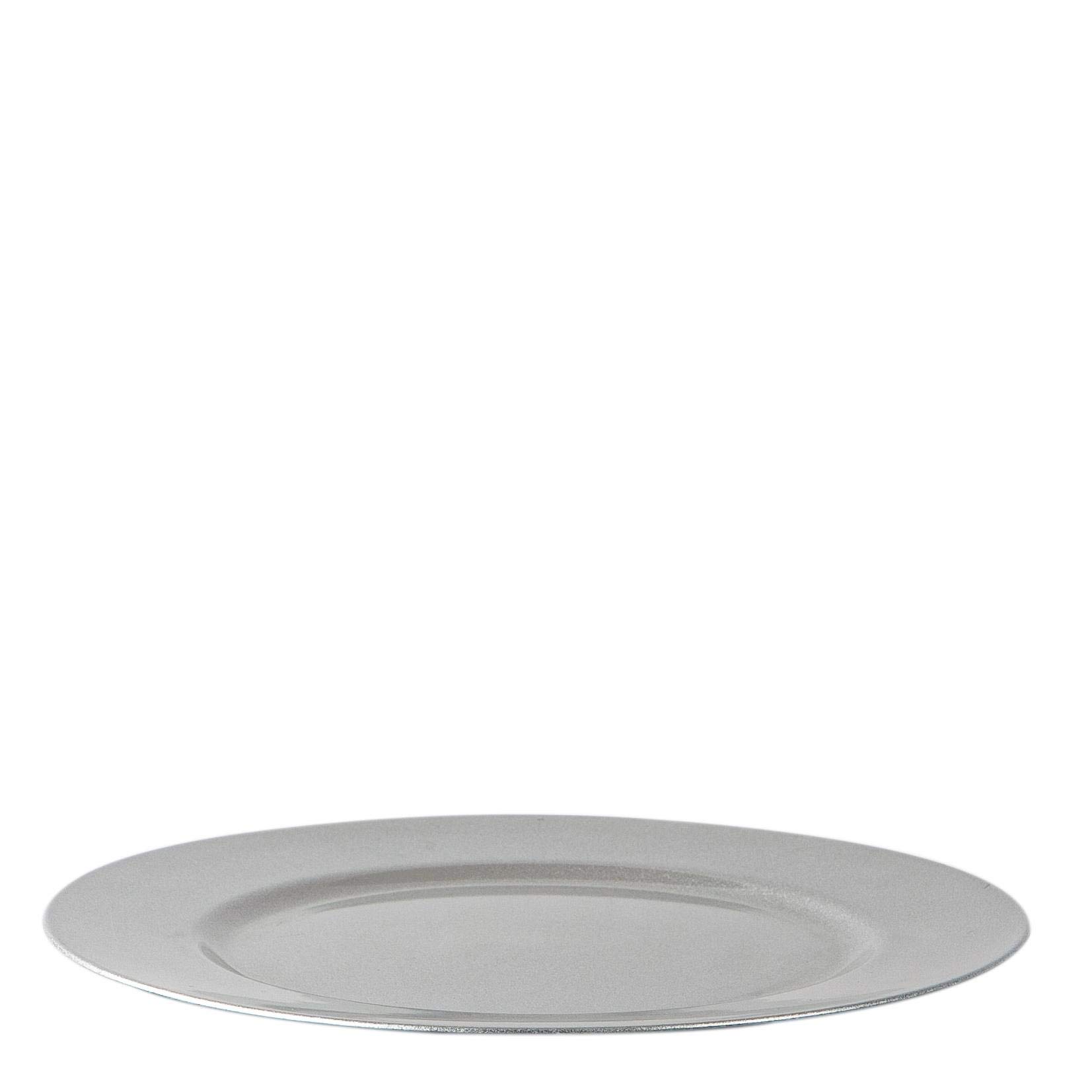 Argon Tableware 6 pièce métallique Chargeur microplaques - Fini métallique - 33cm - Argent