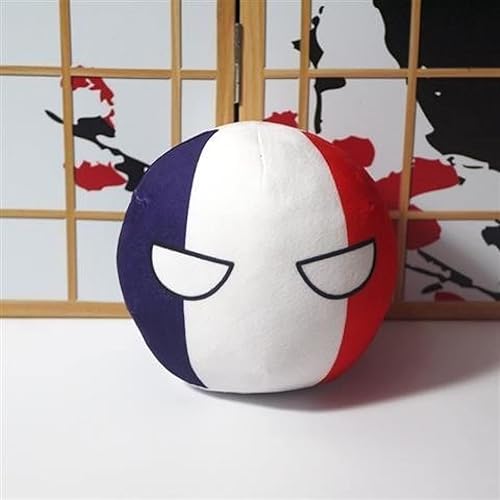 Miniatura 2 de Peluche de Countryball Polandball de 3.9 pulgadas, juguete de peluche de anime para cosplay, mini cojín, llavero para decoración del hogar, Francia