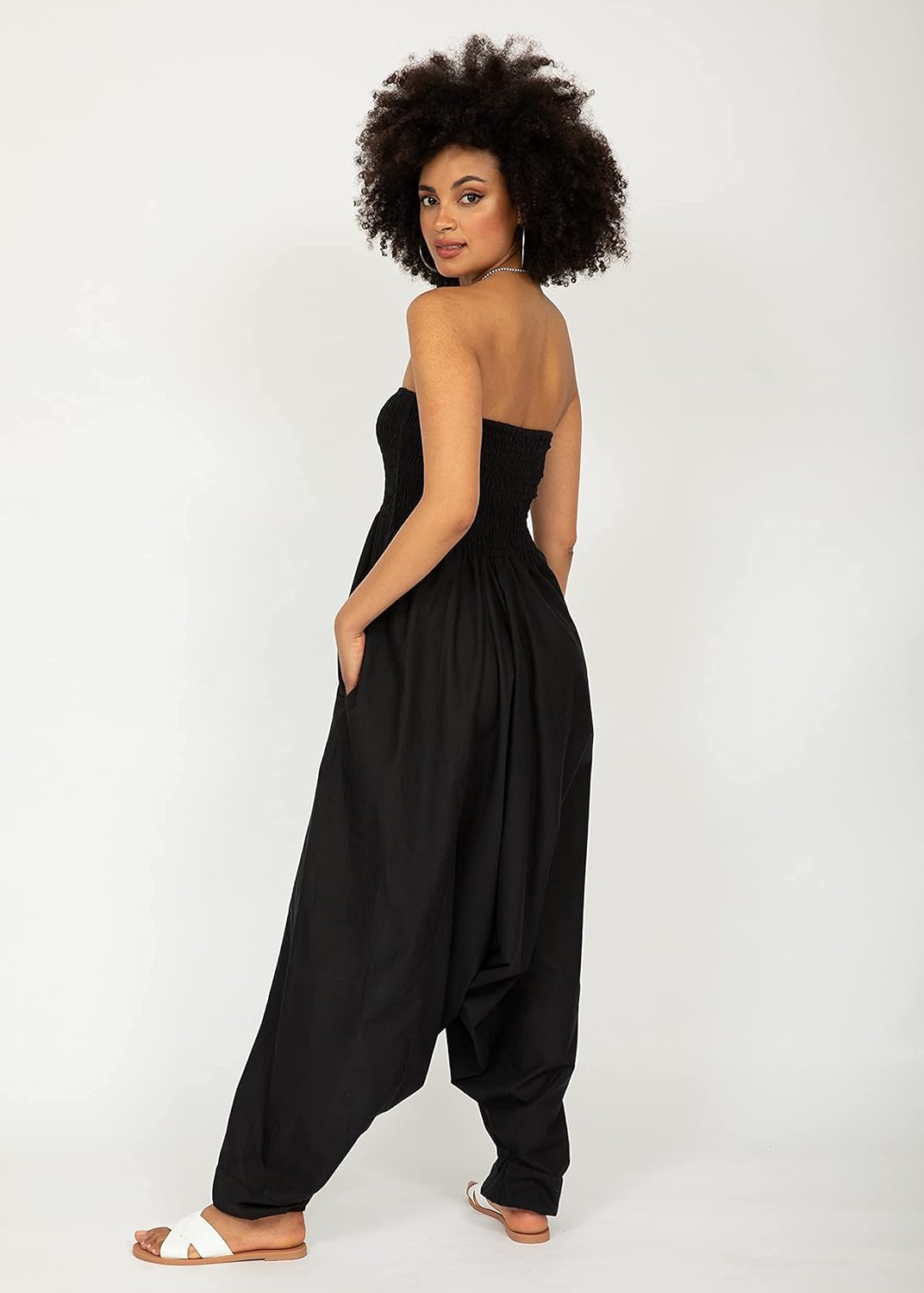 Strapless harem jumpsuit Clearance