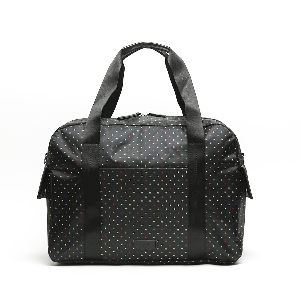 MISAKO Estri Bolsa Fin de Semana Estampado de estrellitas con Bandolera extraíble ED. Mujer - Estri Negro 33 X 45 X 22 cm