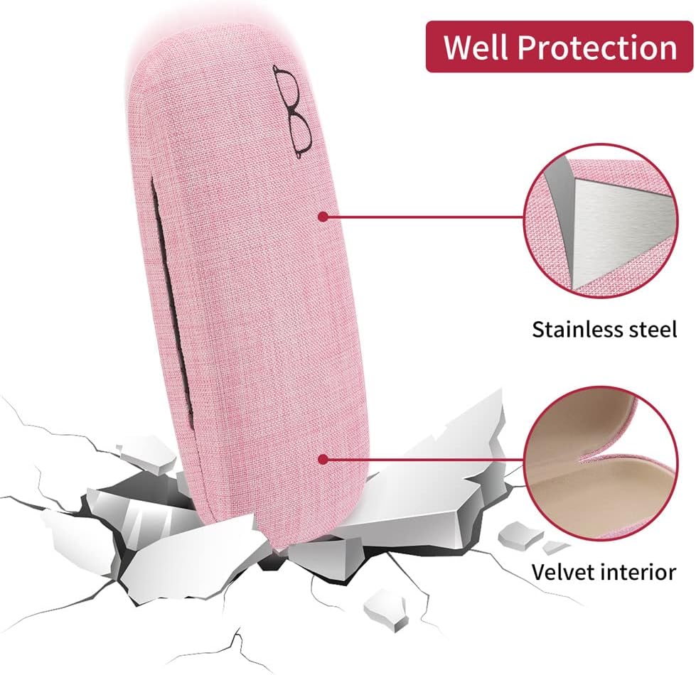 Eyeglasses Case,(6 Piece) Unisex Hard Shell Eyeglasses Cases Protective