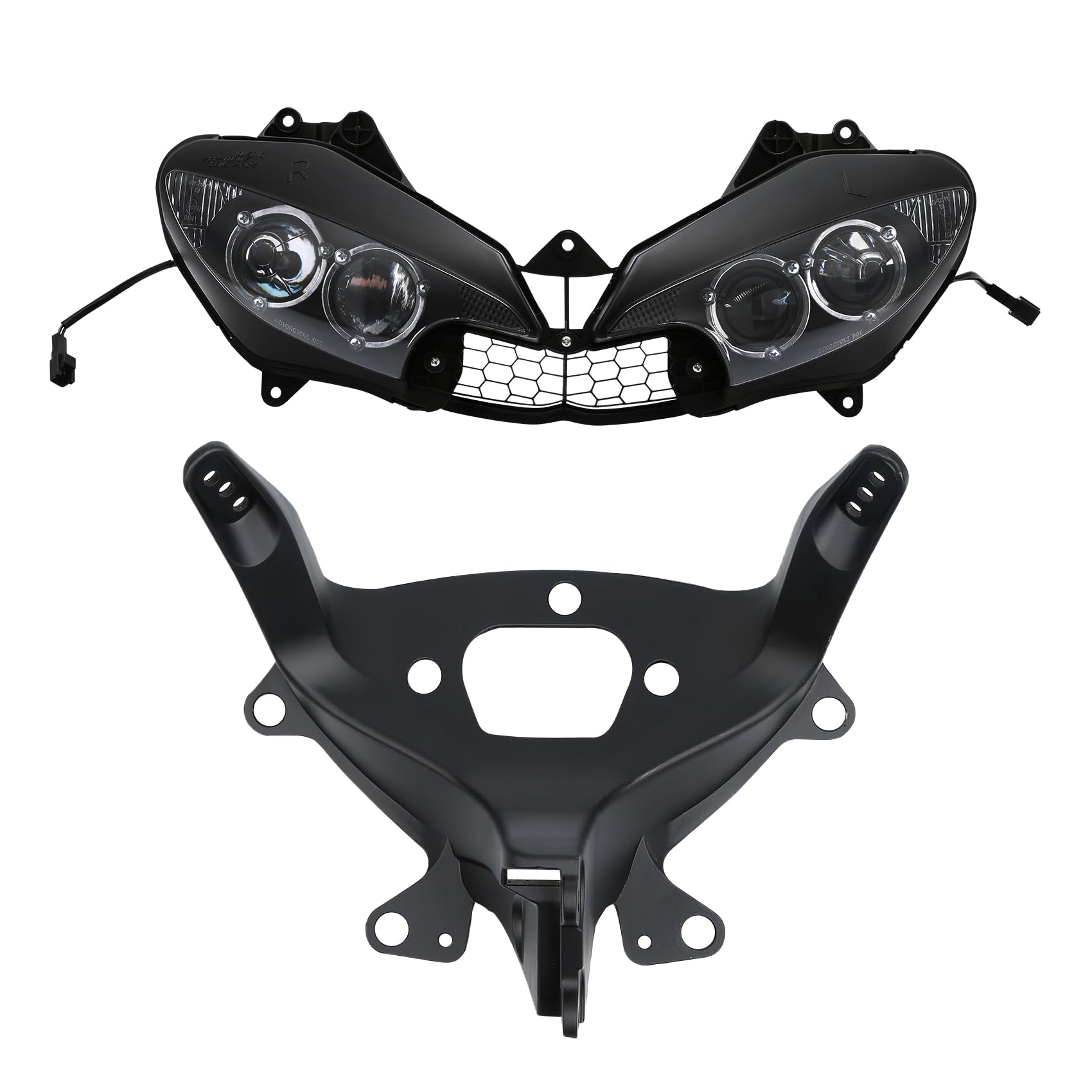 TCMT Front Headlight Assembly – Fits Yamaha YZF-R6 2008-2016 (DOT-Certified, Black Housing)