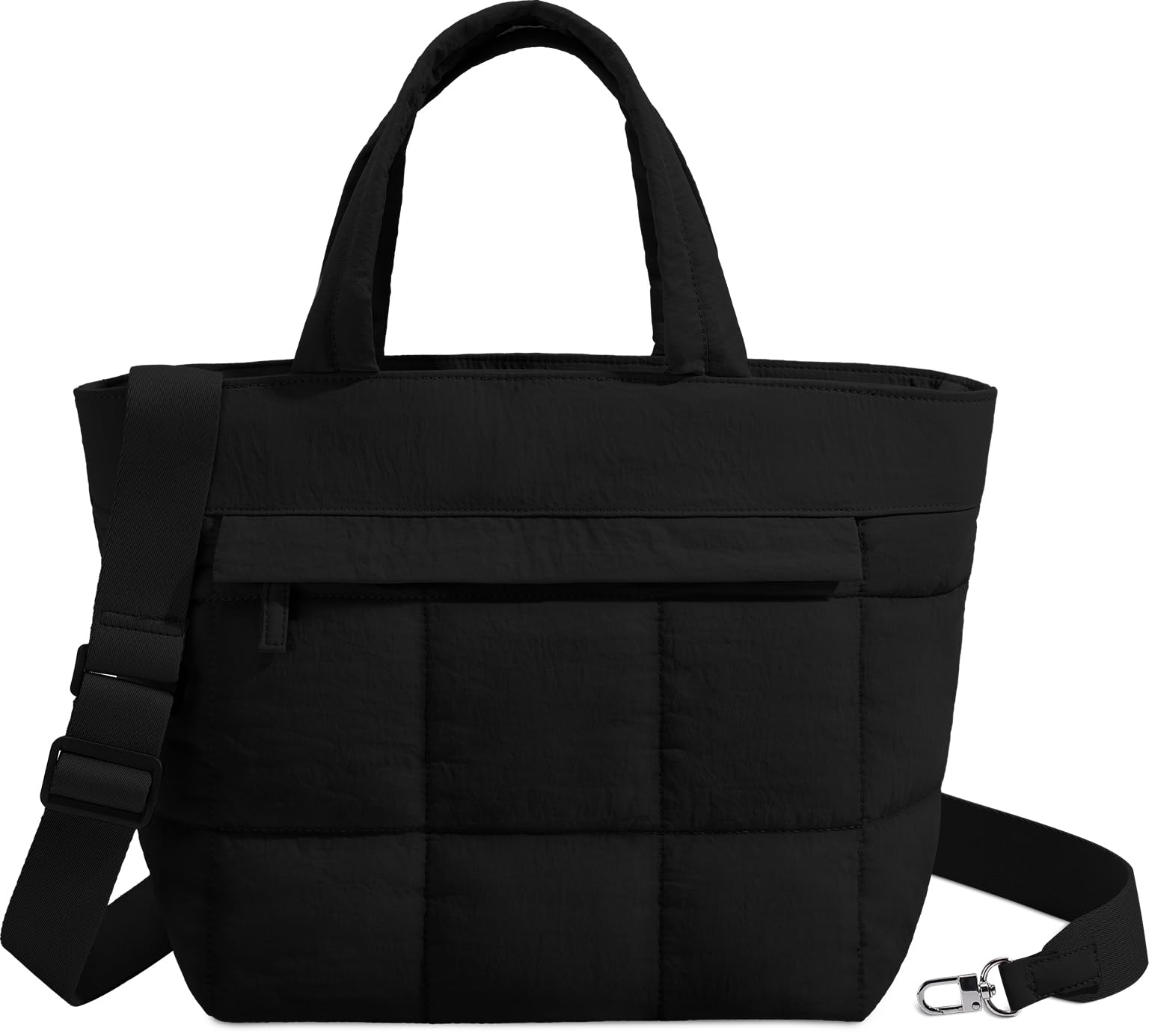 VASCHY Tote Bag Mujer Acolchada Pequeña, 28 x 15 x 27 cm, con Múltiples Bolsillos y Correa Desmontable, para Shopper Diario y Universidad