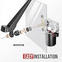 Vista 4 de KEMIMOTO Kit de Motor de Limpiaparabrisas Eléctrico UTV Para la Mayoría de UTV Compatible con Can Am Defender Pro Compatible con Mule Teryx Hoja